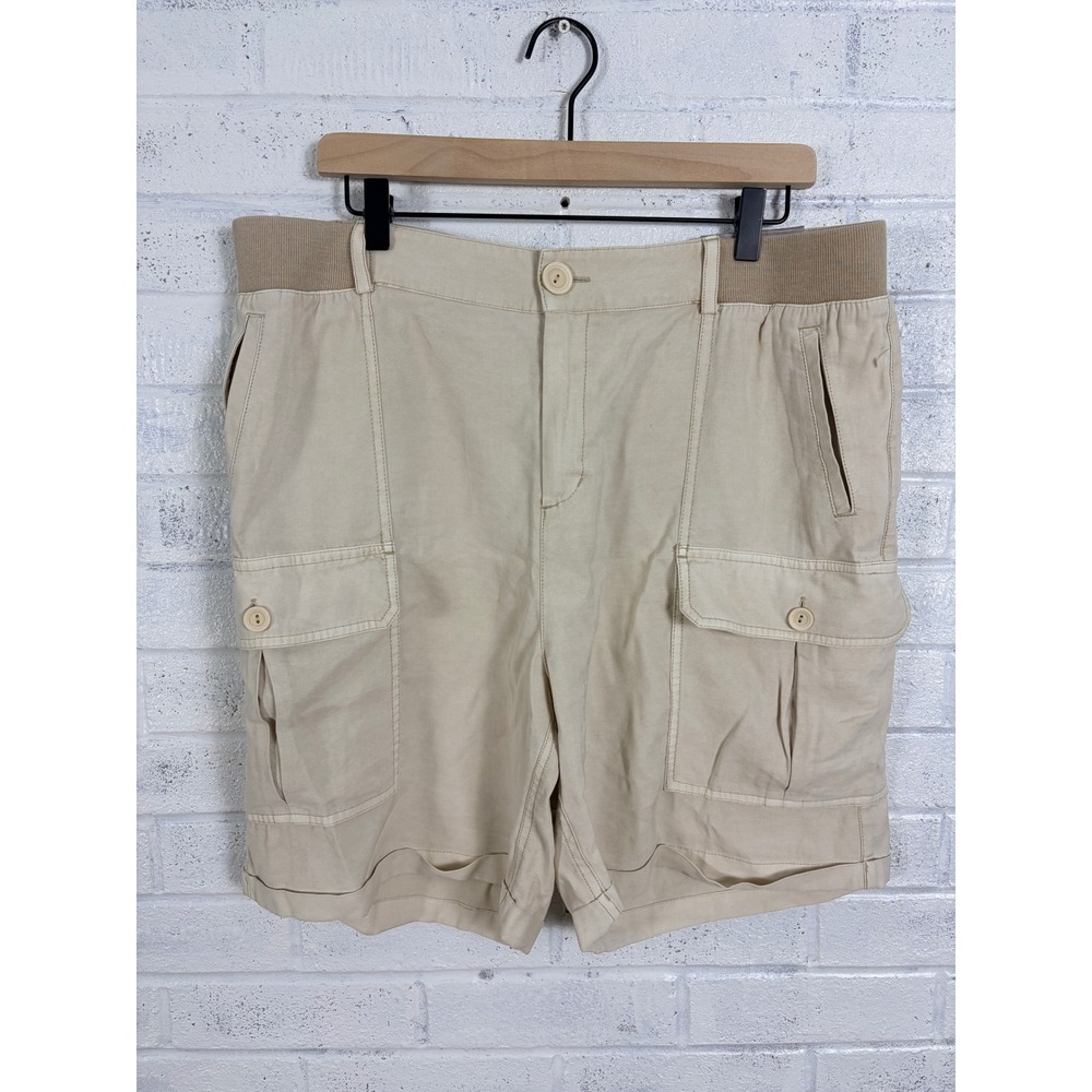 Soft Surroundings Pali Shorts Cargo Shorts Womens XL Beige Utility
